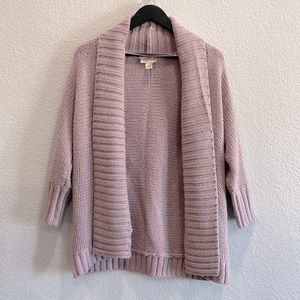 Loft Soft Purple Lilac Alpaca Blend Knit Cardigan Size XS